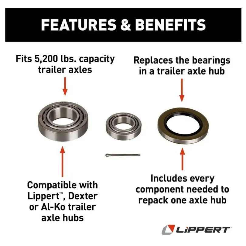 BEARING KIT, 5200# AXLE